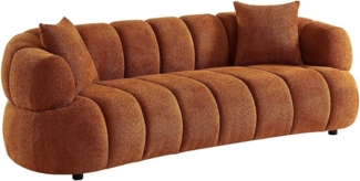 Vente-unique - Sofa 3-Sitzer - Bouclé-Stoff - Terracotta - COLIANI