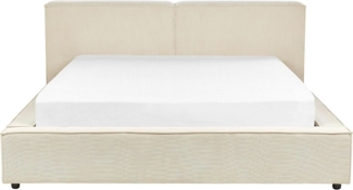 Bett mit Lattenrost LINARDS 160 x 200 cm Cord Beige