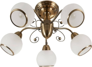 Lindby Deckenleuchten Corentin, Glas Bronze IP20, 5 x 40 W