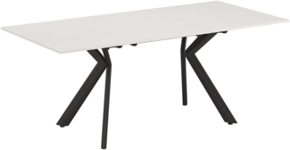 Vicco Esstisch Trill, Weiß/Schwarz, 140 x 90 cm ausziehbar