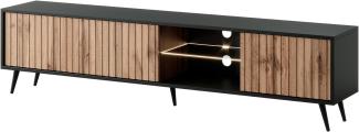 Selsey Bello Schrank/TV Lowboard, Melamine, Schwarz, 175 cm