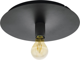 Eglo 98155 Deckenleuchte PASSANO 1 schwarz E27 1X40W Ø35cm H:9,5cm dimmbar