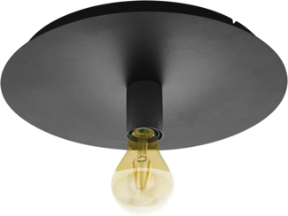 Eglo 98155 Deckenleuchte PASSANO 1 schwarz E27 1X40W Ø35cm H:9,5cm dimmbar