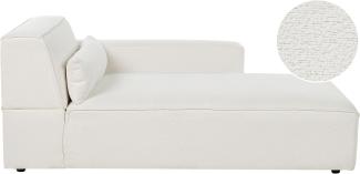 Chaiselongue Bouclé cremeweiß linksseitig HELLNAR