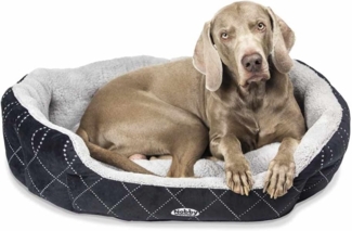 Nobby Komfortbett Ceno oval schwarz/grau L 45 x B 40 x H 19 cm
