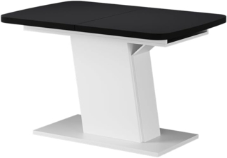 Esstisch Fenaro Schwarz/Weiß 120 x 80 cm ausziehbar Vicco