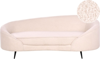 3-Sitzer Sofa Bouclé beige schwarz SAVAR