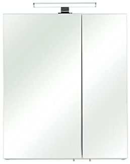 Spiegelschrank 'Amora' mit LED-Beleuchtung, Eiche weiß