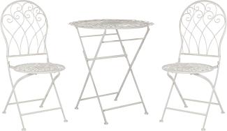 Bistro Set Metall Weiß STIFFE