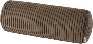 beties Nackenrollenbezug HYggelig No. 2, (1 Stück), Block-Cord XL Rollen-Bezug ca. 25x70 cm Hygge Style umbra-braun