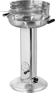 tepro Holzkohlegrill Edelstahl-Säulengrill Hartford, Grillfläche: ca. 39 cm Ø silber