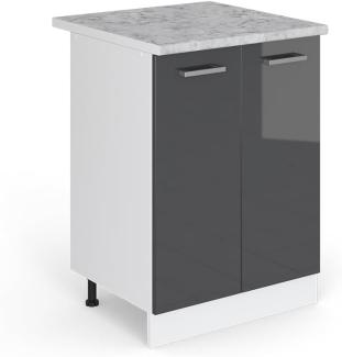 Vicco Küchenschrank R-Line Küchenzeile Hängeschrank Unterschrank Küchenschränke Küchenunterschrank Arbeitsplatte (anthrazit mit Arbeitsplatte, Unterschrank 60 cm)