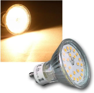 LED Strahler GU10 "H55 SMD", 120°, 230V/5W, 400lm, 3000K, Warmweiß