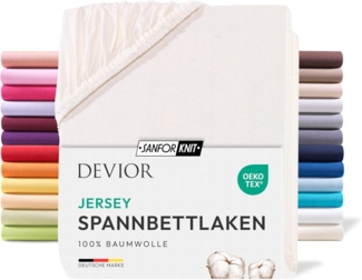 Devior Spannbettlaken Kinder Spannbetttuch 60x120 - 70x140 cm Bettlaken Tuch 100% Baumwolle, Jersey, Gummizug: Rundumgummizug, Matratzen Bezug bis 12cm Matratzenhöhe