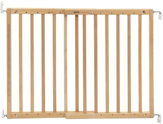 ABUS Treppenschutzgitter/Türschutzgitter für Kinder und Babys - JC9220 NIC - 63 bis 103,5 cm breit - aus unbehandeltem Buchenholz