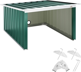 Gardebruk Mähroboter Garage, Stahl, Grün, Pultdach, 54 x 89 x 90 cm
