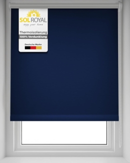 Sol Royal Thermorollo SolReflect T42 für Fenster & Türen Dunkelblau, 160 x 120 x 3.1 cm