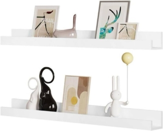 Woltu Bilderleiste, (2 St), 100cm Lange, Bilderregal Fotohalter aus MDF