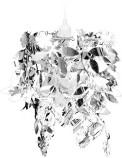 Blätter Pailletten Anhänger Kronlampe Silbern 241129