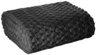 Wohndecke Kuscheldecke Decke MICROFASER Sofadecke Tagesdecke CINDY6 220x200 cm schwarz