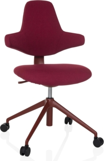 hjh OFFICE Design-Bürostuhl, ergonomisch geformt PALIANO Arbeitsstuhl mit Flexibler Kreuz-Rückenlehne und Sitzhöhenverstellung, Rot