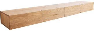 Lowboard Wyatt 220 cm Eiche Natur 4 Schübe schwebend