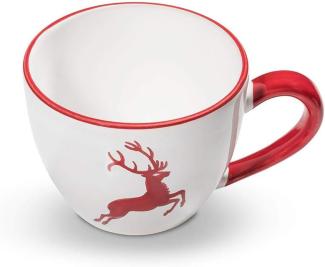 Gmundner Keramik Rubinroter Hirsch Tasse Tee Maxima 0,4 l