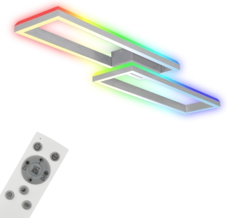 Briloner LED Deckenleuchte Frame Back 119,5 cm, alu, RGB CCT