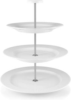 Eva Solo Legio Nova Etagere, 3-stöckig, Etagenplatten, Servierplatte, Törtchen, Cupcakes, Porzellan, Weiß, H 25 cm, 887266