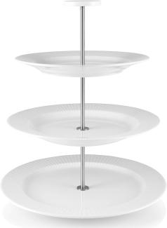 Eva Solo Legio Nova Etagere, 3-stöckig, Etagenplatten, Servierplatte, Törtchen, Cupcakes, Porzellan, Weiß, H 25 cm, 887266