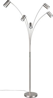 Trio Leuchten Bogenleuchte Marley 412400507, Metall Nickel matt, exkl. 5x GU10