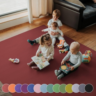 Outdoor Krabbelmatte Krabbelunterlage SanoSoft \"made in Germany\" - Öko-Tex 100 240x300 cm Rot
