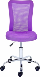 Inter Link - Kinderschreibtischstuhl - Ergonomischer Drehsessel - Höhenverstellbar - Verchromter Metallfuß- Atmungsaktiver Mesh-Gewebebezug - 360° drehbar - Purple - Bonnie