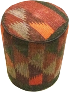 Sonderform,XS / 80 cm Ø Rund & kleiner,Mehrfarbig,Patchwork,Schurwolle,Afghanistan