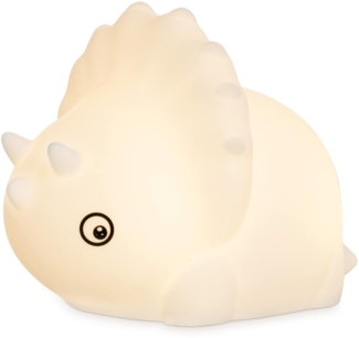 Navaris LED Nachtlicht Dino Design - mit Micro USB Kabel wiederaufladbar - RGB Farbwechsel Kinder Nachttischlampe - Dinosaurier Schlummerlicht