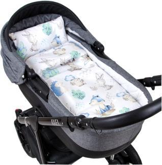 BABYLUX 2 tlg. Set Bezug für Kinderwagen Bettwäsche 60x78 cm 122. Igel&RehBFF