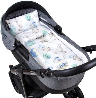 BABYLUX 2 tlg. Set Bezug für Kinderwagen Bettwäsche 60x78cm 122. Igel&RehBFF