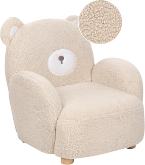 Kindersessel Teddy-Optik beige Tierform Bär BOO