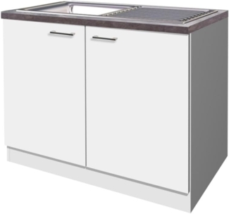 Flex-Well Spülenschrank Lucca (B x H x T) 100 x 85 x 60 cm, inkl. Einbauspüle