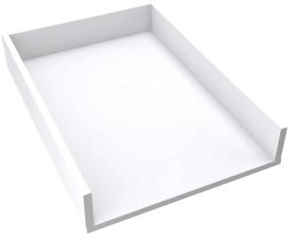 REGALIK Wickelaufsatz für Kommode 72x50 cm - Abnehmbar Wickeltischaufsatz für Kommode in Weiß - Abgeschlossen mit ABS Material 1mm