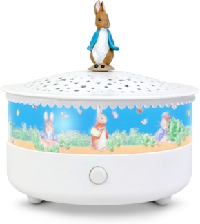 Trousselier 6260816 Sternenhimmel-Nachtlicht mit Musik, Peter Hase, Schlummerlicht mit Schreifunktion, Sternenlicht, Einschlafhilfe, Spieluhr für Kinder