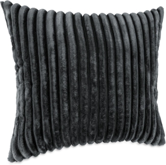 Kisska Dekokissen Kissenhülle LILLI BIG CORD Velour Zierkissen Ambiente Dekorieren, Kissenüberzug ohne Füllung BIG-Cord UNI 40x40cm Einfarbig Grau