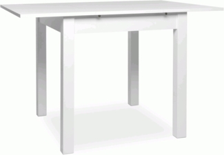 Newroom Esstisch Noa, ausziehbar inkl. 40cm Tischplatte Weiß Küchentisch Speisetisch