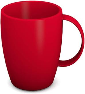 Ornamin Becher mit Henkel 260 ml rot (Modell 420) Mehrweg Becher Kunststoff, Kaffeebecher