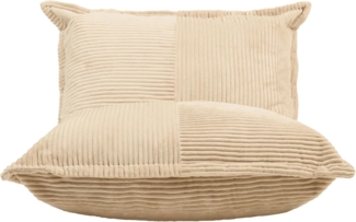 icon 'Porto' Sitzsack, Schaumstoff Füllung, Flauschig, Cord Beige, 100 x 76 x 105 cm