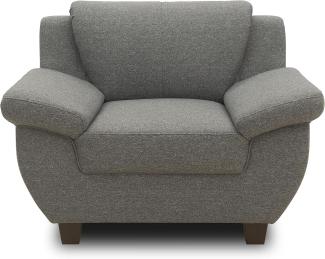 DOMO. collection Sessel Panama, Polstersessel, Einzelsessel, Sofa Garnitur, 3-2-1 Sessel, 91 x 108 x 80 cm (TxBxH), dunkelgrau