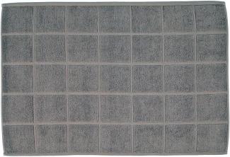 Ross Uni-Zwirn Frottier Badematte Karofond|60x100 cm| flanell