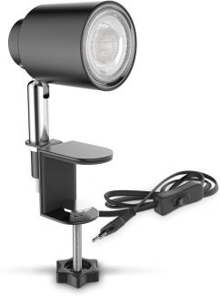 B.K.Licht LED Deckenspot B.K.Licht Led Klemmleuchte Leselampe Clip schwenkbar schwarz GU10