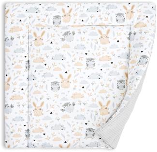 Wickelauflage für Babys 75x72 cm - Weiche Baumwolle, Abwaschbar - Wickelkommode & Wickeltischauflage Eulen