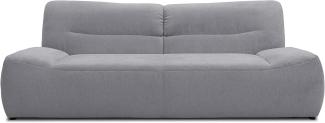 DOMO Collection Boho Sofa, 3 Sitzer im Boho-Style, 3er Sofa, Couch, Bigsofa in dunkelgrau